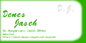 denes jasch business card